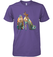 NFL Miami Dolphins High Heel Butterfly Rhinestone Tide Men's Premium T-Shirt - NFLFanGift