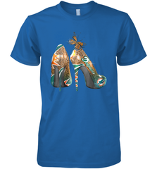 NFL Miami Dolphins High Heel Butterfly Rhinestone Tide Men's Premium T-Shirt - NFLFanGift