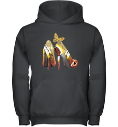 Washington Redskins High Heel Butterfly Rhinestone Tide Youth Hoodie - NFLFanGift