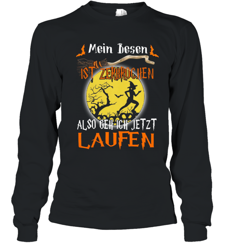 Mein Besen ist zerbrochen also geh ich jetzt Laufen Halloween Youth Long Sleeve T-Shirt - NFLFanGift