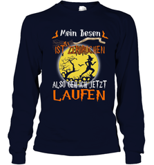 Mein Besen ist zerbrochen also geh ich jetzt Laufen Halloween Youth Long Sleeve T-Shirt - NFLFanGift