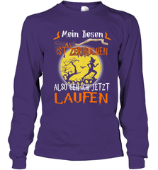 Mein Besen ist zerbrochen also geh ich jetzt Laufen Halloween Youth Long Sleeve T-Shirt - NFLFanGift
