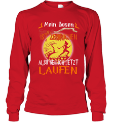 Mein Besen ist zerbrochen also geh ich jetzt Laufen Halloween Youth Long Sleeve T-Shirt - NFLFanGift