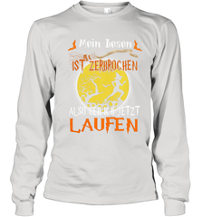 Mein Besen ist zerbrochen also geh ich jetzt Laufen Halloween Youth Long Sleeve T-Shirt - NFLFanGift