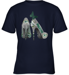 NFL Green Bay Packers Rhinestone High Heels Youth T-Shirt - NFLFanGift