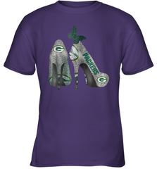 NFL Green Bay Packers Rhinestone High Heels Youth T-Shirt - NFLFanGift