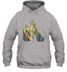 NFL Los Angeles Chargers High Heel Butterfly Rhinestone Hoodie - NFLFanGift