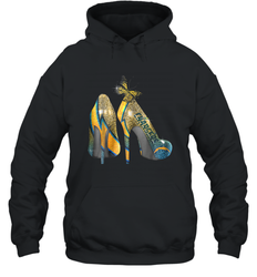 NFL Los Angeles Chargers High Heel Butterfly Rhinestone Hoodie - NFLFanGift