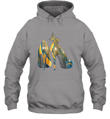 NFL Los Angeles Chargers High Heel Butterfly Rhinestone Hoodie - NFLFanGift