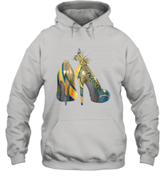 NFL Los Angeles Chargers High Heel Butterfly Rhinestone Hoodie - NFLFanGift