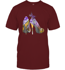 NFL Minnesota Vikings High Heel Butterfly Rhinestone Tide Men's T-Shirt - NFLFanGift