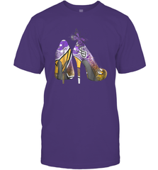 NFL Minnesota Vikings High Heel Butterfly Rhinestone Tide Men's T-Shirt - NFLFanGift