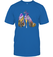 NFL Minnesota Vikings High Heel Butterfly Rhinestone Tide Men's T-Shirt - NFLFanGift