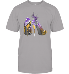 NFL Minnesota Vikings High Heel Butterfly Rhinestone Tide Men's T-Shirt - NFLFanGift