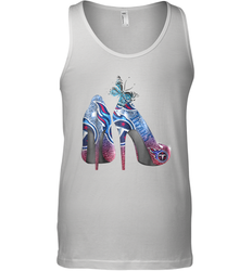 NFL TEnnessee Titans High Heel Butterfly Rhinestone Tide Tank Top - NFLFanGift