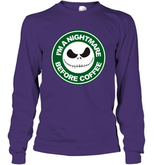 Starbucks Inspired Jack Skellington Coffee I'm A Nightmare Before Coffee Long Sleeve T-Shirt - NFLFanGift
