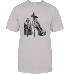 NFL Oakland Raiders High Heel Butterfly Rhinestone Tide Men's T-Shirt - NFLFanGift