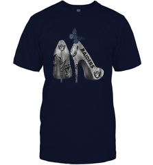 NFL Oakland Raiders High Heel Butterfly Rhinestone Tide Men's T-Shirt - NFLFanGift