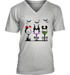 Disney Villains Cruella de Vil Maleficent Evil Queen wine Halloween Shirt Men's Vneck - NFLFanGift