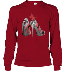 NFL Atlanta Falcons Rhinestone High Heels Long Sleeve T-Shirt - NFLFanGift