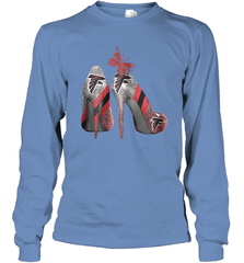 NFL Atlanta Falcons Rhinestone High Heels Long Sleeve T-Shirt - NFLFanGift