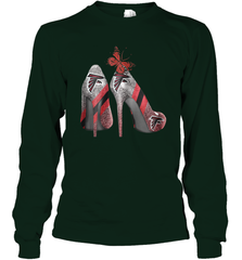 NFL Atlanta Falcons Rhinestone High Heels Long Sleeve T-Shirt - NFLFanGift