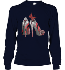 NFL Atlanta Falcons Rhinestone High Heels Long Sleeve T-Shirt - NFLFanGift