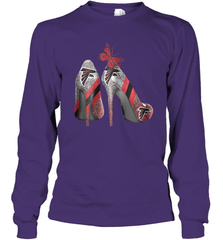 NFL Atlanta Falcons Rhinestone High Heels Long Sleeve T-Shirt - NFLFanGift