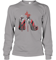 NFL Atlanta Falcons Rhinestone High Heels Long Sleeve T-Shirt - NFLFanGift