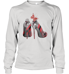 NFL Atlanta Falcons Rhinestone High Heels Long Sleeve T-Shirt - NFLFanGift