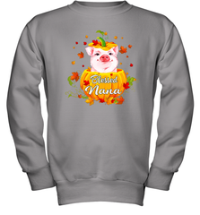 Blessing Nana Pig Pumpkin Halloween Youth Sweatshirt - NFLFanGift