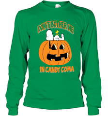 Don't Bother Me In Candy Coma Funny Snoopy Pumpkin Halloween Youth Long Sleeve T-Shirt - NFLFanGift