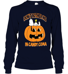 Don't Bother Me In Candy Coma Funny Snoopy Pumpkin Halloween Youth Long Sleeve T-Shirt - NFLFanGift
