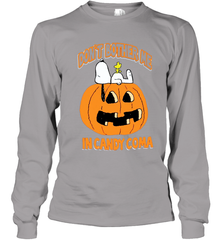 Don't Bother Me In Candy Coma Funny Snoopy Pumpkin Halloween Youth Long Sleeve T-Shirt - NFLFanGift