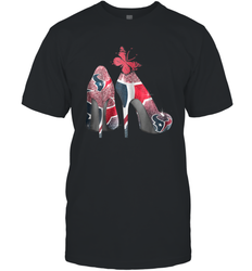 NFL Houston Texans High Heel Butterfly Rhinestone Tide Men's T-Shirt - NFLFanGift