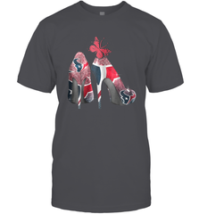 NFL Houston Texans High Heel Butterfly Rhinestone Tide Men's T-Shirt - NFLFanGift