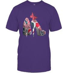NFL Houston Texans High Heel Butterfly Rhinestone Tide Men's T-Shirt - NFLFanGift