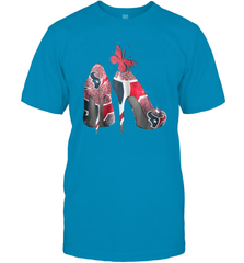 NFL Houston Texans High Heel Butterfly Rhinestone Tide Men's T-Shirt - NFLFanGift
