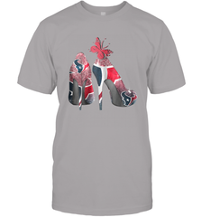 NFL Houston Texans High Heel Butterfly Rhinestone Tide Men's T-Shirt - NFLFanGift