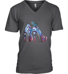 NFL TEnnessee Titans High Heel Butterfly Rhinestone Tide Men's Vneck - NFLFanGift