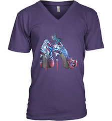 NFL TEnnessee Titans High Heel Butterfly Rhinestone Tide Men's Vneck - NFLFanGift