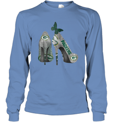 NFL Green Bay Packers Rhinestone High Heels Long Sleeve T-Shirt - NFLFanGift