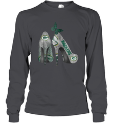NFL Green Bay Packers Rhinestone High Heels Long Sleeve T-Shirt - NFLFanGift