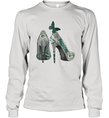 NFL Green Bay Packers Rhinestone High Heels Long Sleeve T-Shirt - NFLFanGift