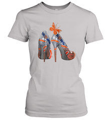NFL Chicago Bears High Heel Butterfly Rhinestone Tide Women's T-Shirt - NFLFanGift