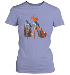 NFL Chicago Bears High Heel Butterfly Rhinestone Tide Women's T-Shirt - NFLFanGift