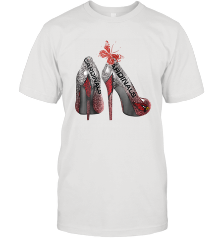 Arizona Cardinals High Heel Butterfly Rhinestone Tide NFL Men's T-Shirt - NFLFanGift