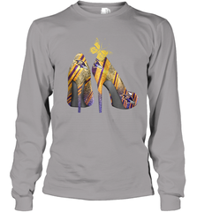 NFL Baltimore Ravens Steelers Rhinestone High Heels Youth Long Sleeve T-Shirt - NFLFanGift