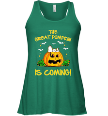 The Great Pumpkin Is Coming Snoopy Halloween Racerback Tank - NFLFanGift