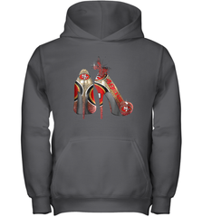 NFL San Francisco 49ers High Heel Butterfly Rhinestone Tide Youth Hoodie - NFLFanGift